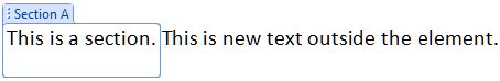 New text outside an element